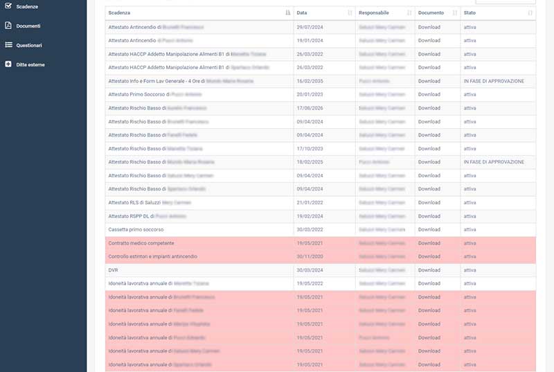 Calendario scadenze