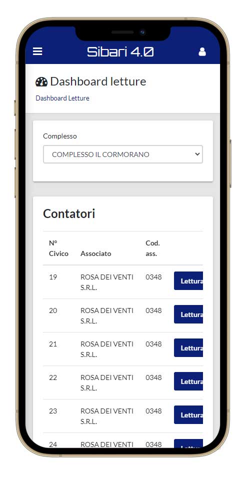 App letture acqua elenco complesso